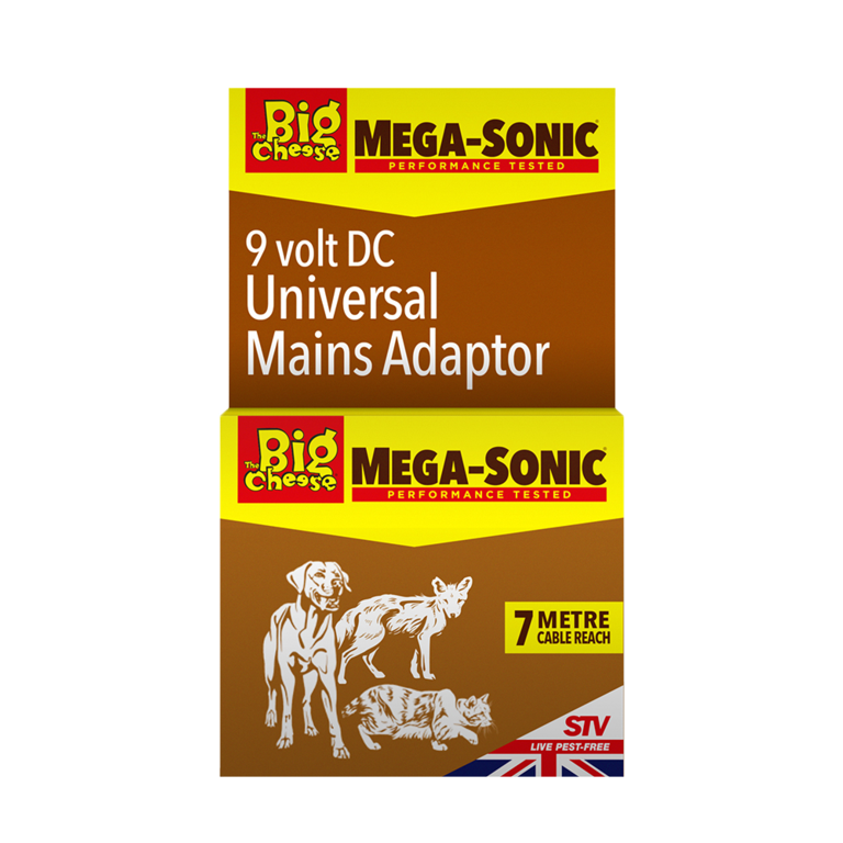 The Big Cheese Universal 9v Mains Adapter + 5M Extension