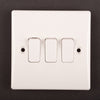 Securlec 3 Gang 2 Way Light Switch Round Edge