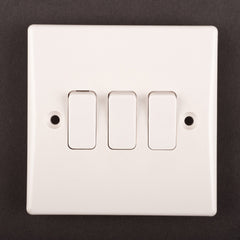 Securlec 3 Gang 2 Way Light Switch Round Edge