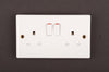 Securlec 2 Gang Switched Socket Double Pole Round Edge