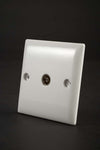 Securlec 1 Gang TV Socket Round Edge