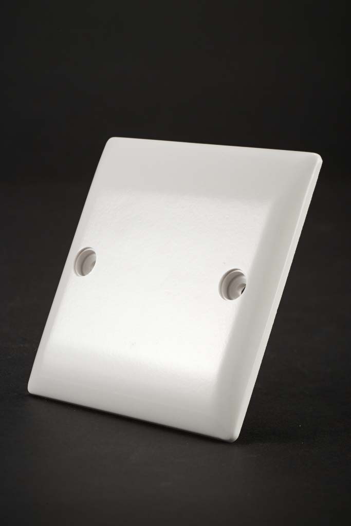 Securlec 1 Gang Blank Plate Round Edge