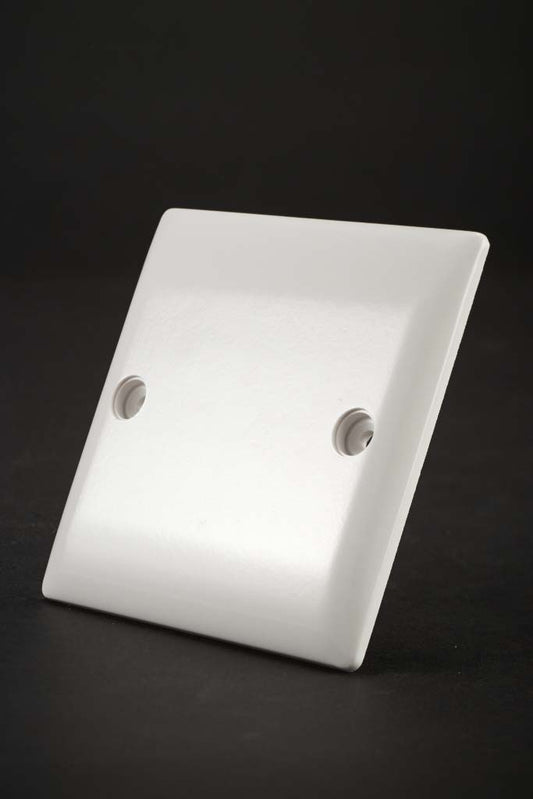 Securlec 1 Gang Blank Plate Round Edge