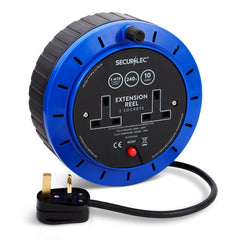 Securlec 2 Socket Extension Reel 10 Amp 5m