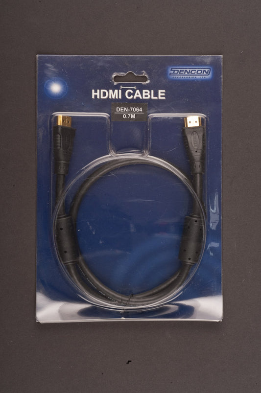 Dencon HDMI 0.7m 28AWG Cable Bubble Packed