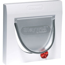 Petsafe Manual 4 Way Locking Classic Cat Flap White with out Tunnel