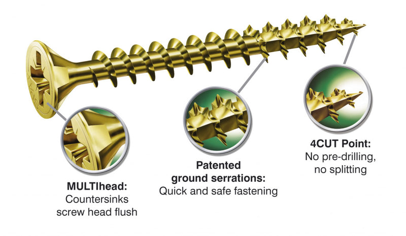 Spax Woodscrews With Yellox Coating Box 200 3.5mm x 16mm