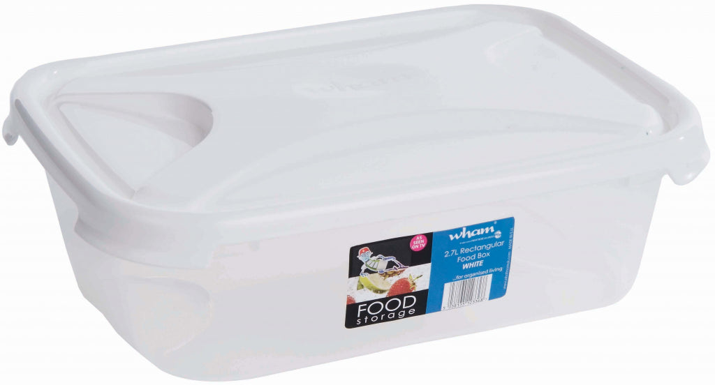 Wham Rectangular Food Storage White 2.7L