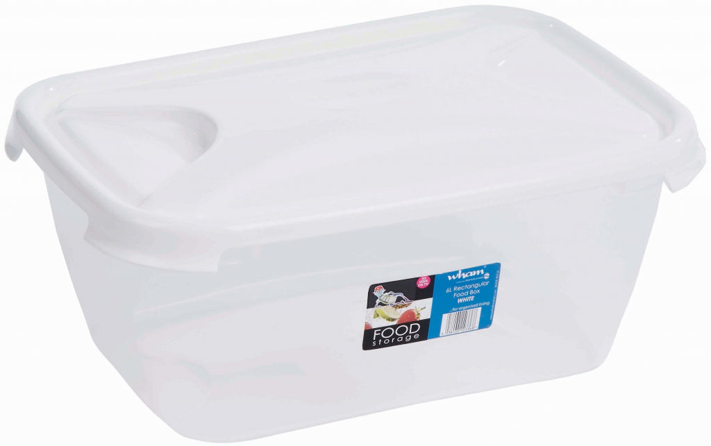 Wham Rectangular Food Storage White 4.5ltr