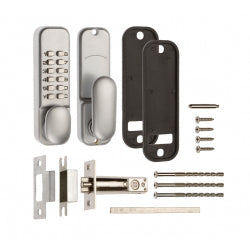 Era Digital Door Lock Oval with Hold Back Finish: Chrome Effect