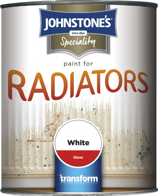 Johnstone's Paint For Radiators 750ml White Gloss