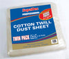 SupaDec Pro Cotton Twill Dust Sheets Twin Pack 12' x 9' (3.6m x 2.7m) approx