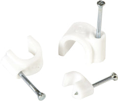 SupaLec White Cable Clips Round 2.75mm