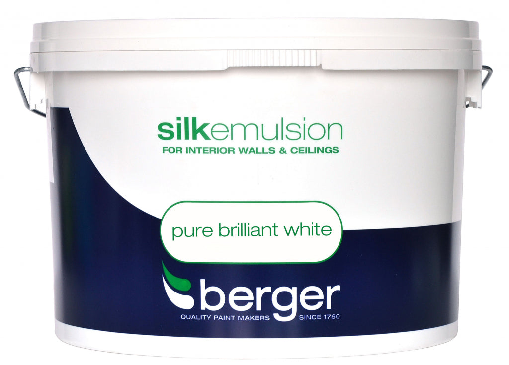 Berger Vinyl Silk 10L Pure Brilliant White