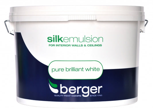 Berger Vinyl Silk 10L Pure Brilliant White