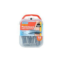 Plasplugs Regular Duty Plasterboard Fixings 10 Pack