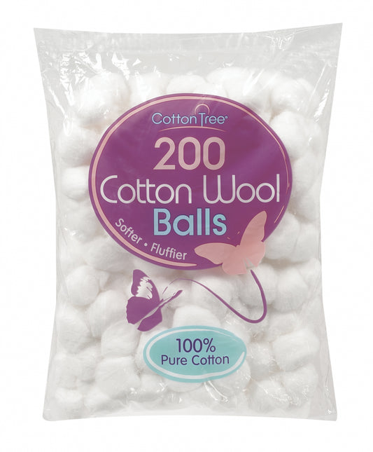 Cotton Tree Cotton Wool Balls 120 Pack