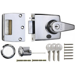 Era Double Locking Nightlatch 60mm Finish: Grey Body Brass Cylinder