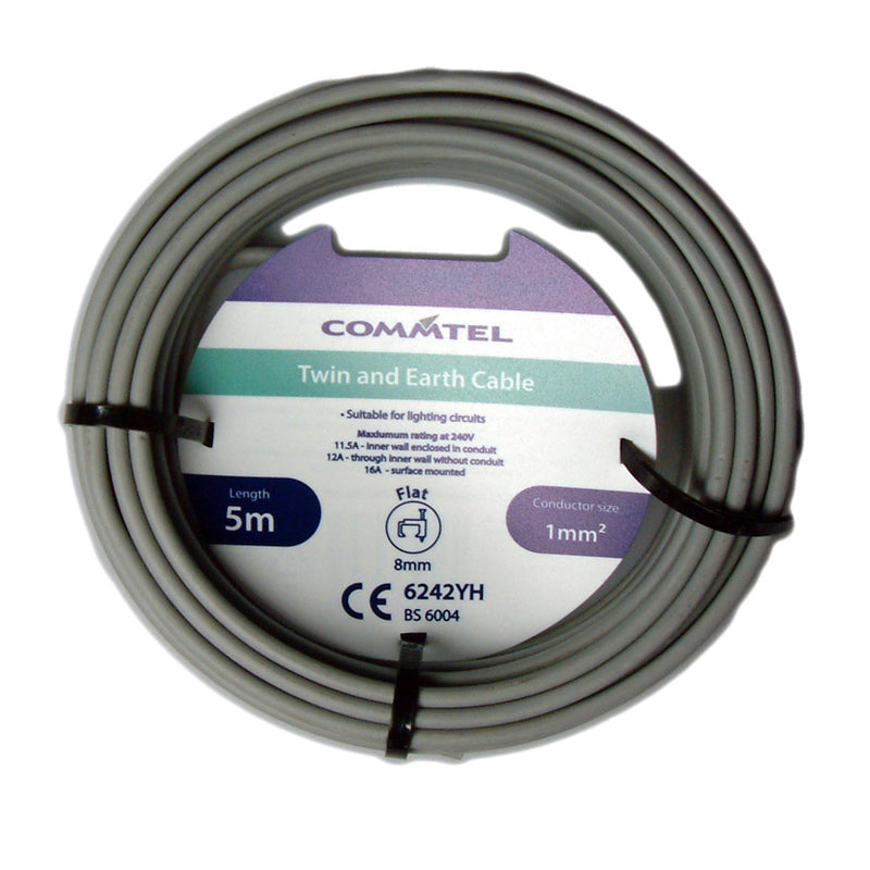Doncaster Cable Twin & Earth Cable 5m x 1mm