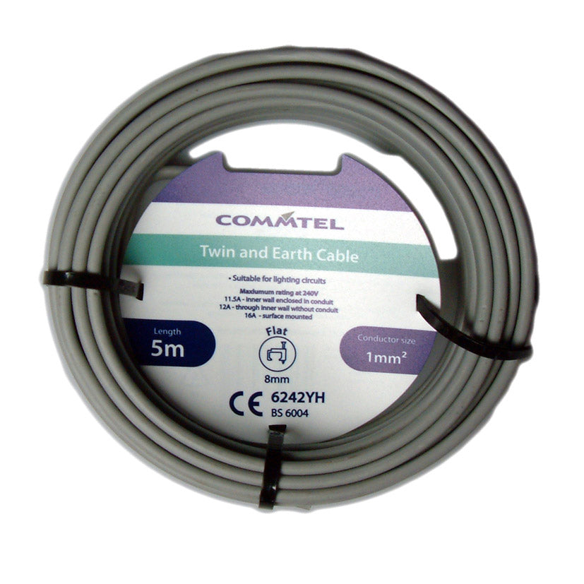 Doncaster Cable Twin & Earth Cable 5m x 1mm