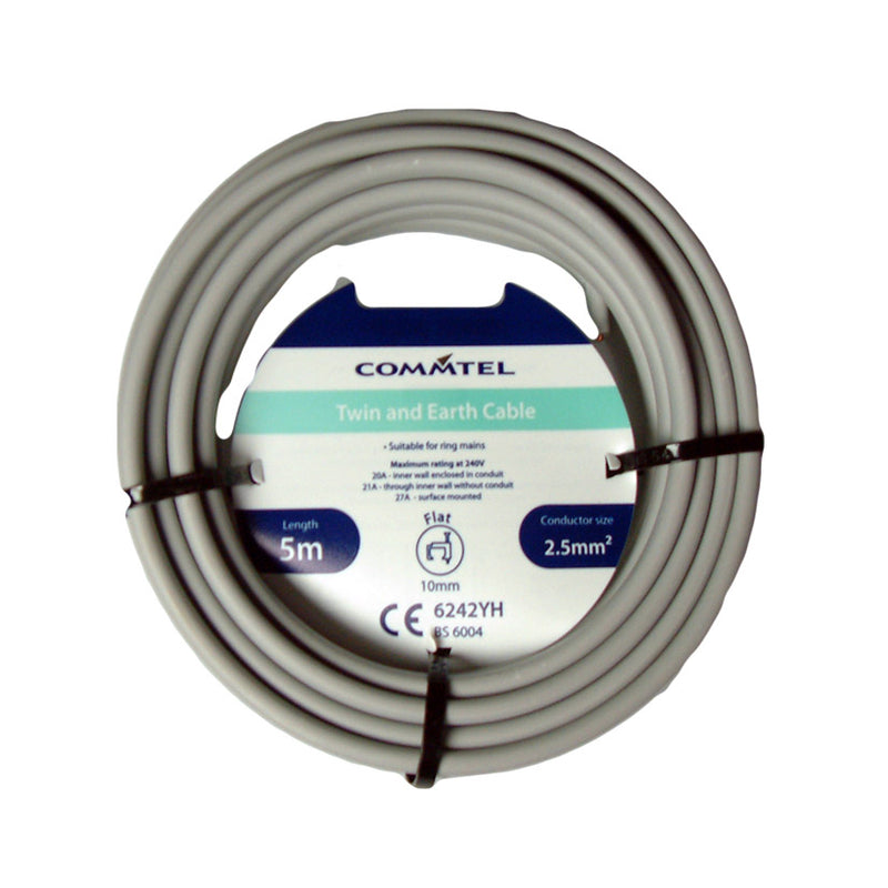 Doncaster Cable Twin & Earth Cable 5m 2.5mm
