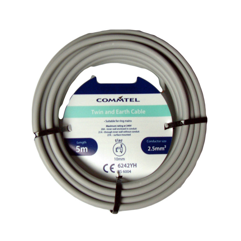 Doncaster Cable Twin & Earth Cable 5m 2.5mm