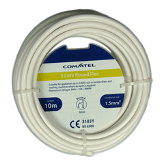 Doncaster Cable 3 Core Round Flex White 10m x 1.5mm2