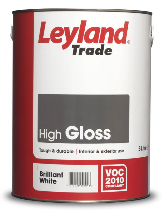 Leyland Trade Gloss 5L Brilliant White