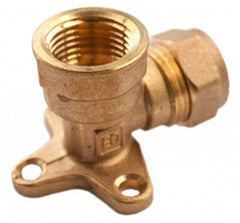 Oracstar Compression Wall Plate Elbow 15mm x 1/2" FI