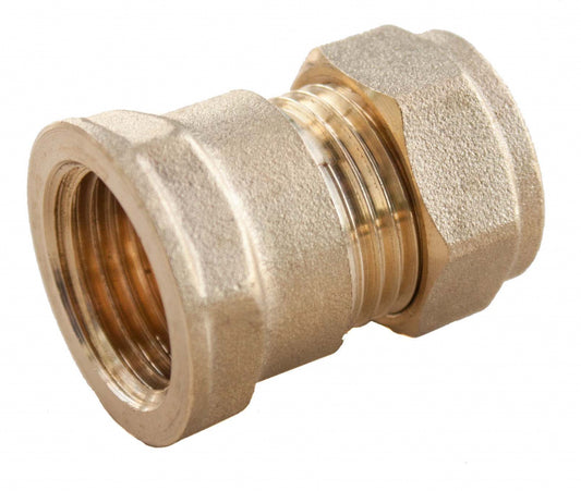 Oracstar Compression Straight Connector Female 15mm x 1/2" FI