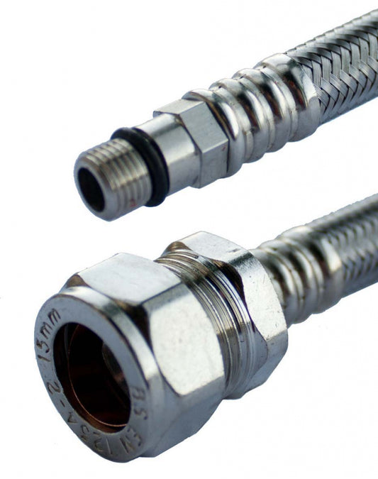 Oracstar Flexible Tap Connector Pair 15mm x 10mm x 30cm