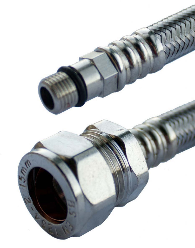 Oracstar Flexible Tap Connector Pair 15mm x 12mm x 30cm