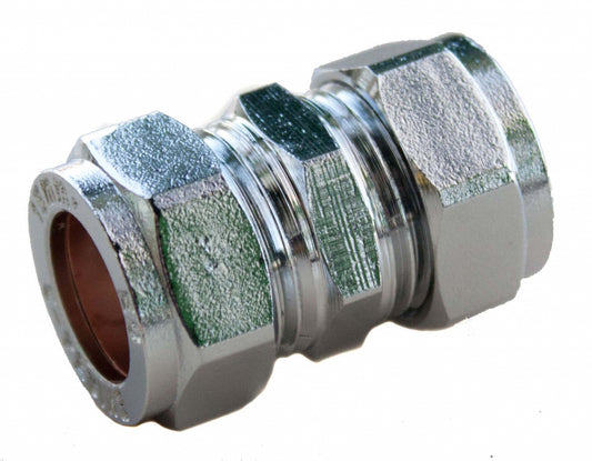 Oracstar Compression Straight Connector 15mm x 15mm Chrome