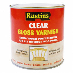 Rustins Polyurethane Gloss Varnish 1L Clear