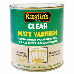 Rustins Polyurethane Matt Varnish 500ml Clear