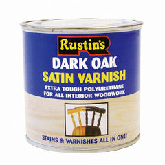 Rustins Polyurethane Satin Varnish 250ml Pine