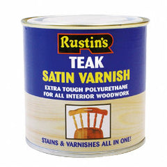 Rustins Polyurethane Satin Varnish 250ml Pine