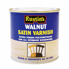Rustins Polyurethane Satin Varnish 250ml Pine
