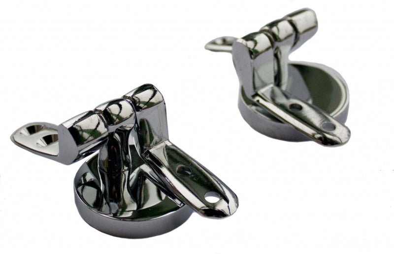 Oracstar Toilet Seat Hinges Wooden Chrome Plated