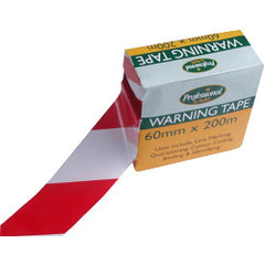 Rodo Red/White Warning Tape 60mm x 200m