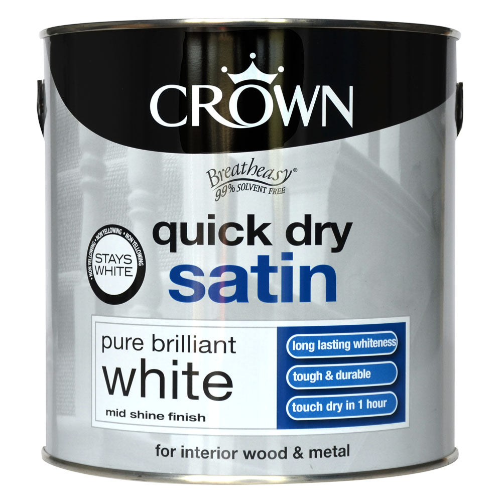 Crown Quick Dry Satin Pure Brilliant White 2.5L