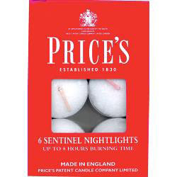 Price's Candles Sentinel Nightlights Pack 6