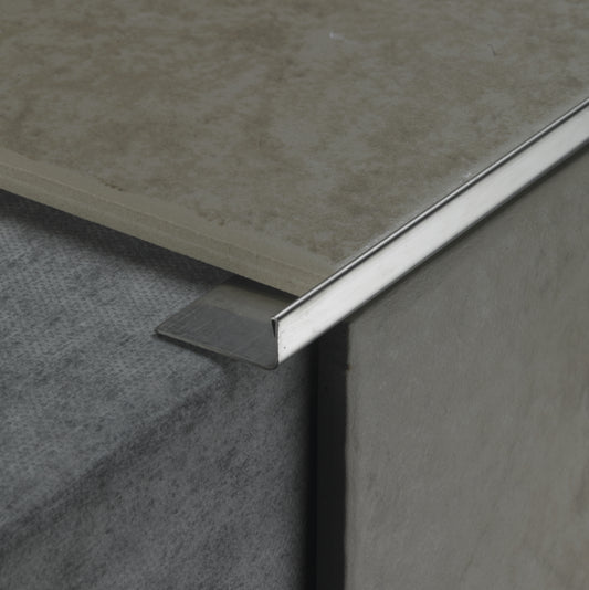 Tile Rite Square Listello 10mm Stainless Steel Effect