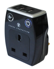 Masterplug Surge Adaptor With 2 USB Sockets