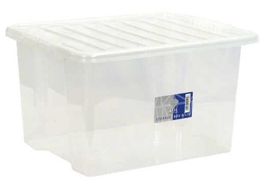 TML Storage Box & Lid 30L Clear