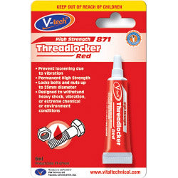 Streetwize V-Tech Threadlocker 6g Red
