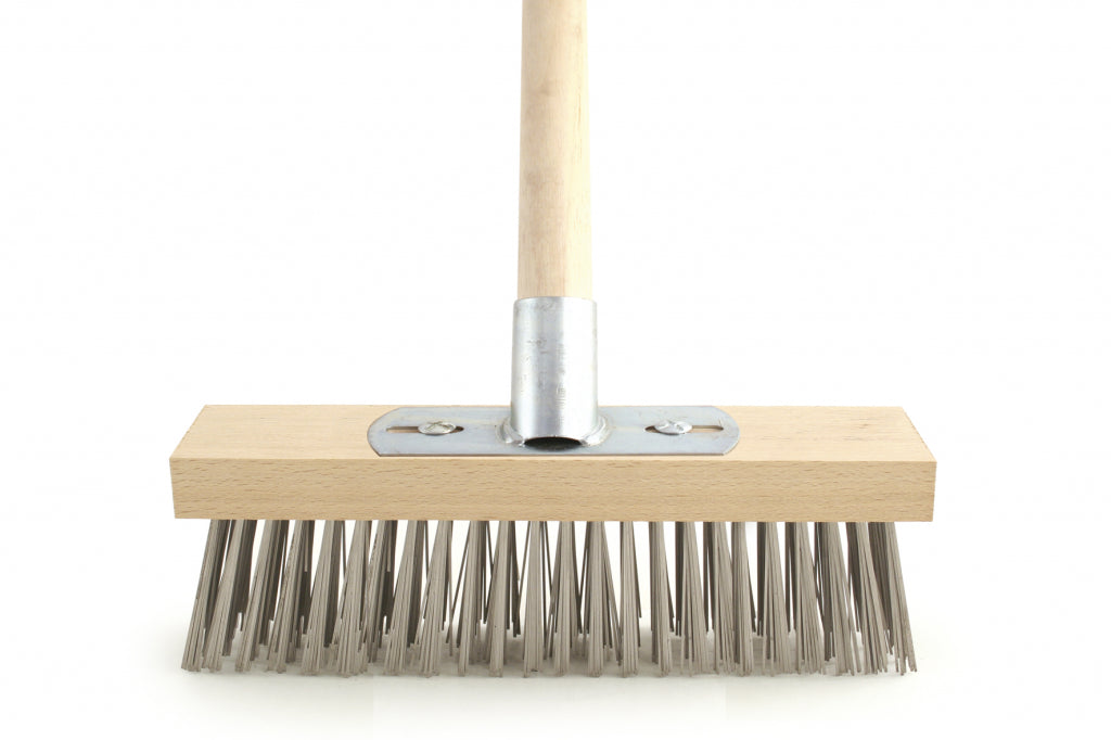 Bentley Wire Brush with Bracket and Wooden Handle 12" Galvanised
