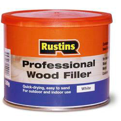 Rustins Professional Wood Filler 500g White