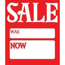 Hi-Glo Sale Cards (Pack of 40) 3" x 2.5"